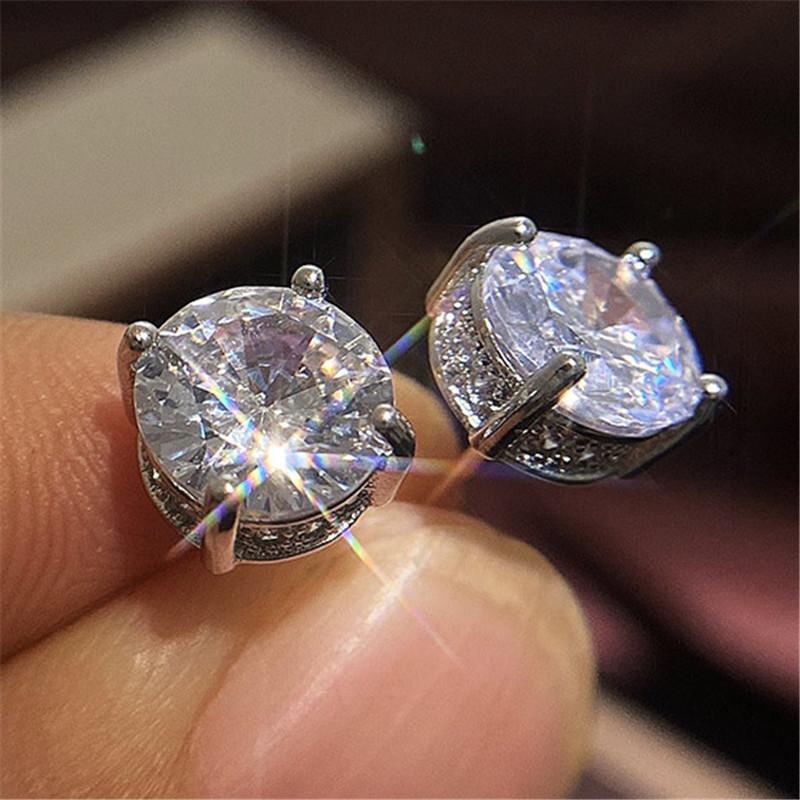 Sterling Silber CZ Ohrstecker Vielseitiger Stil Geburtstagsgeschenk für Mädchen Zarte Damenohrringe Klassischer Schmuck