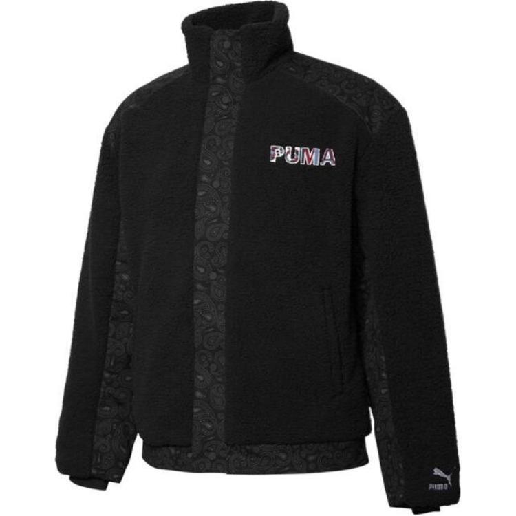 PUMA Jackets Men's Black Stand Collar Thickened Other 534976-01