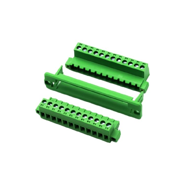 Solderless Push in Terminals with Flange Fixed Panel 5.08Mm Spacing Terminals Block Connector for Electrical Connection