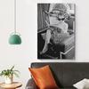 Black And White Wall Art Cool Girl Hair Salon Poster Vintage Beauty Salon Decorative Poster Canvas Poster Canvas Wall Art Prints for Wall Decor Room