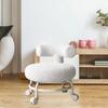 Cream Style Dormitory Villa Makeup Ottomans American Household Bedroom Shoe Stools Hotel Simple Study Back Chairs with Wheels