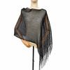 Tassel Sun Protection Shawl Solid Color Glitter Scarf Treandy Hollow Out Shawl  Dinner Party