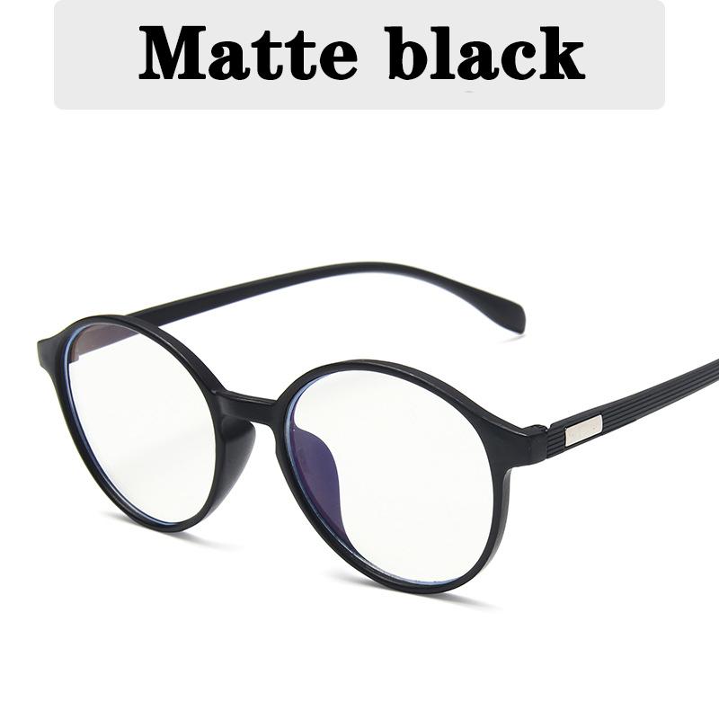 Round Frame Anti Blue Glasses Plain Glasses Lens Art Original Home Anti Blue Light Glasses Students Frame Glasses