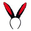 Female Cute Girls Lolita Cosplay Headband Fluffy Plush Sweet Long Rabbit Bunny Ears Bandana Hair Hoop Cartoon Anime Headpiece