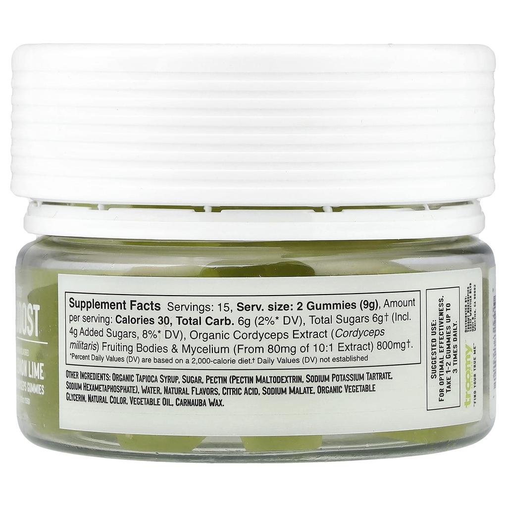 Troomy Nootropics, Boost, Functional Mushrooms Gummies, Lemon Lime, 30 Gummies