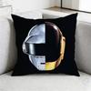 DDaft PPunk Band Pillow Case Antidustmite Pillowcase Invisible Zipper Silky Short Plush Sofa Cushion Cover
