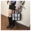 Fashionable Women's Tote Bag with Unique Cat Elf Illustrations and Adjustable Strap