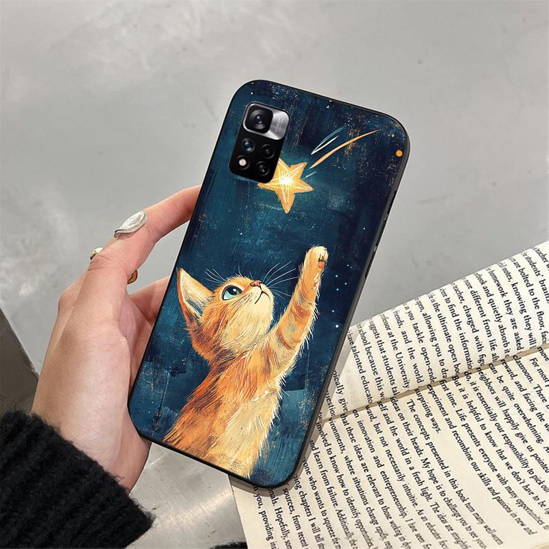 Lovely Cat Funda Phone Case For Xiaomi Redmi note 14 Pro 14 13 12 11 10 Pro 14S 12S 11S Redmi 14C 13C 10