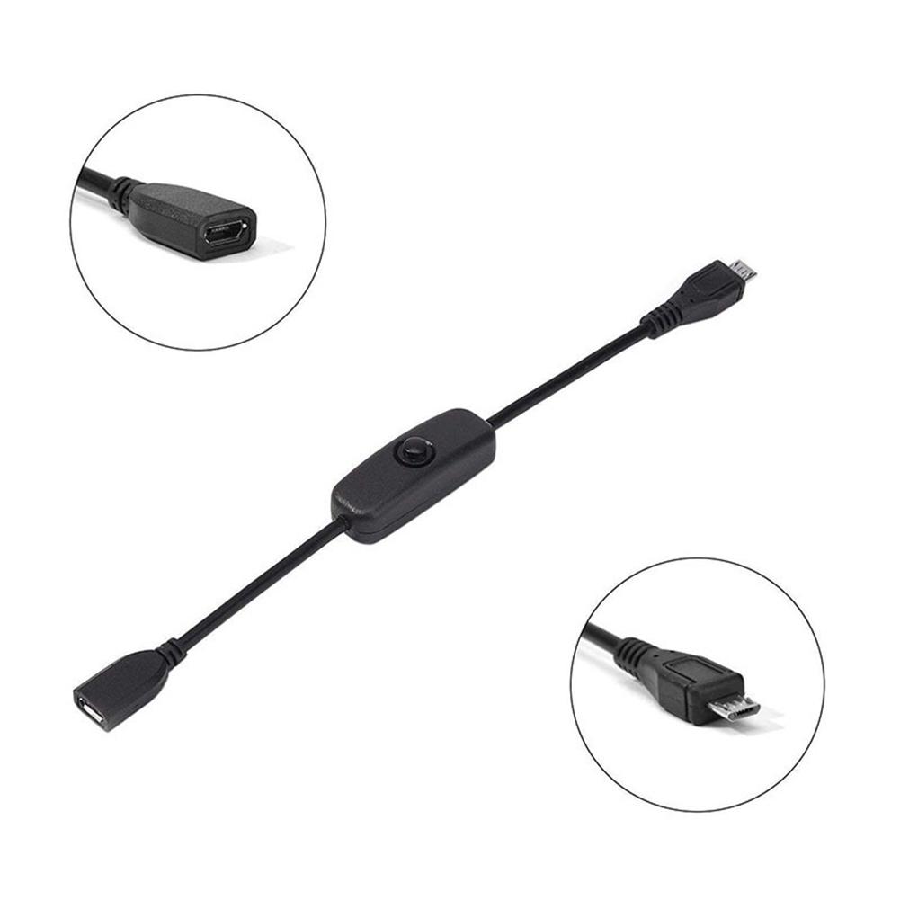 Raspberry Pi Micro Power Cable Micro USB Female To Male Cable for Raspberry Pi Power Switch Cord 27CM ...
