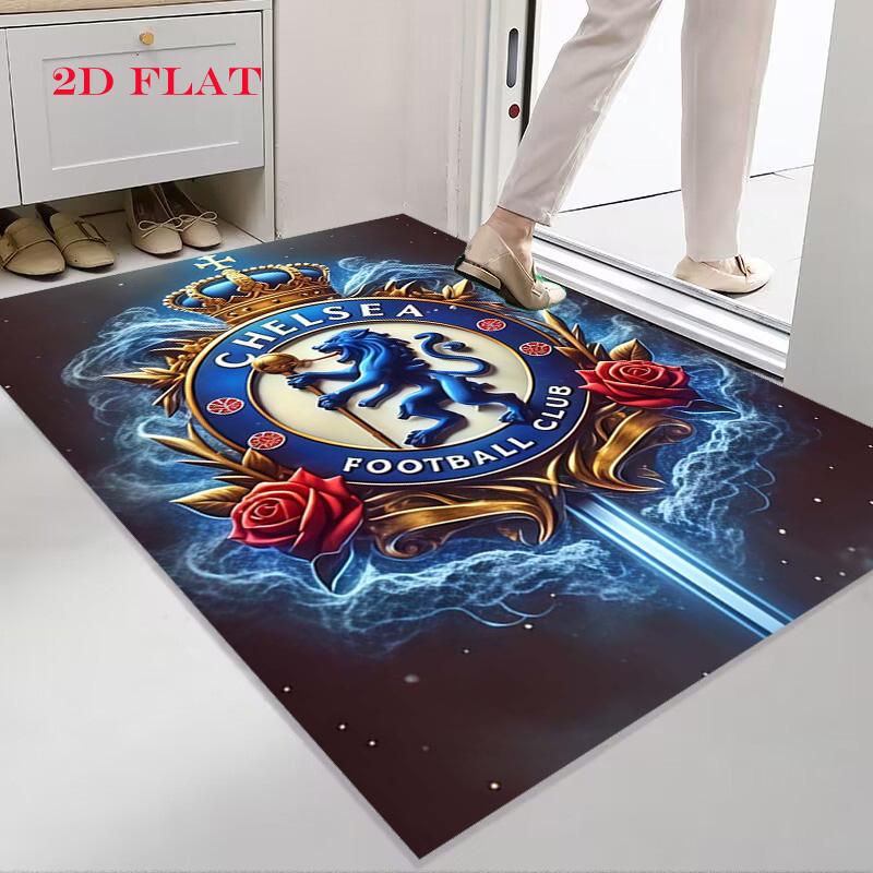 Chelsea FC Logo Carpet Rug for Living Room Bedroom Home Sofa Decoration,Kids Play Nonslip Floor Mat