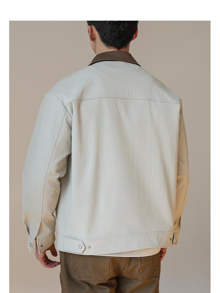 Men's Retro Barn Style Lapel Jacket - Spring/Autumn Casual Workwear