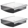 AllBright Under-Desk Storage Box, Drawer Storage Box, Under-Desk Storage, Tableware, Small Items, Add-On Storage Box (Black, 2-Pack)