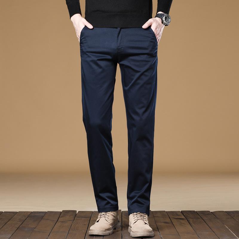 New Mid-waist Straight Business Casual Pants Trousers Men's Simple and Versatile