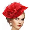 Vintage Exquisite Feathers Fascinator Hat Bowknot Elegant Tea Party Mesh Hair Band Sweet Hair Hoop Bride Headdress Dance Show