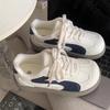 Student Flat White Shoes Women's Spring Versatile Leather Surface Retro Casual Board Shoes Sports Shoes