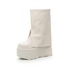Modne botki damskie 14 cm Buty ze skóry naturalnej Botki motocyklowe Damskie Platforma Moda Damska Botas Zimowe