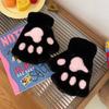 Plush Mittens Warm Soft Plush Short Fingerless Fluffy Bear Gloves Costume Half Finger Gloves Lovely Plush Cat Claw Paw Gloves