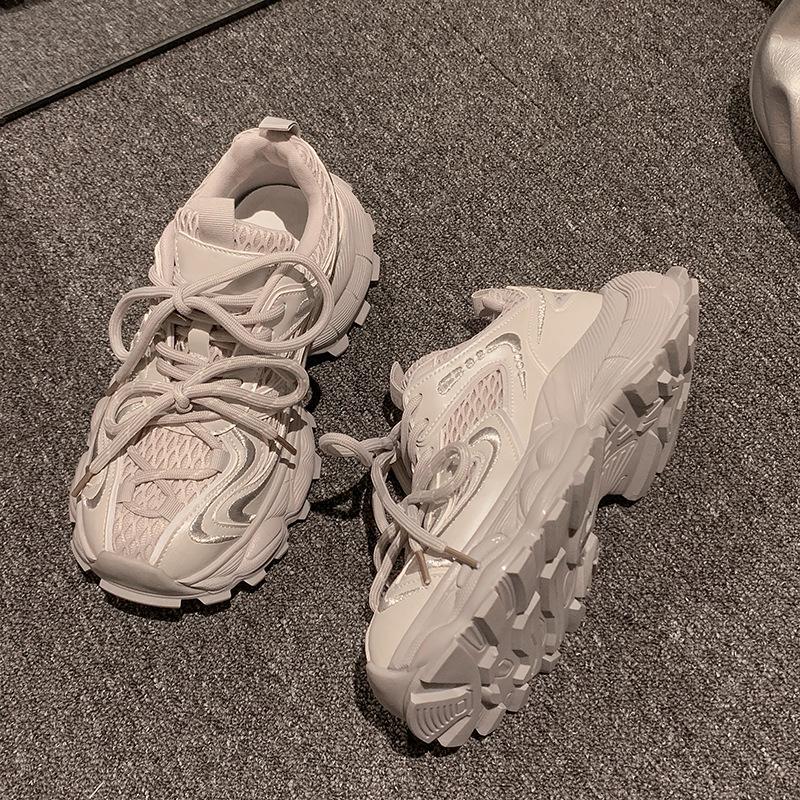 

Версия из коровьей кожи~ Модные кроссовки на ремешке для папы, женские летние кожаные дышащие сетчатые спортивные и повседневные туфли, женская обувь 40