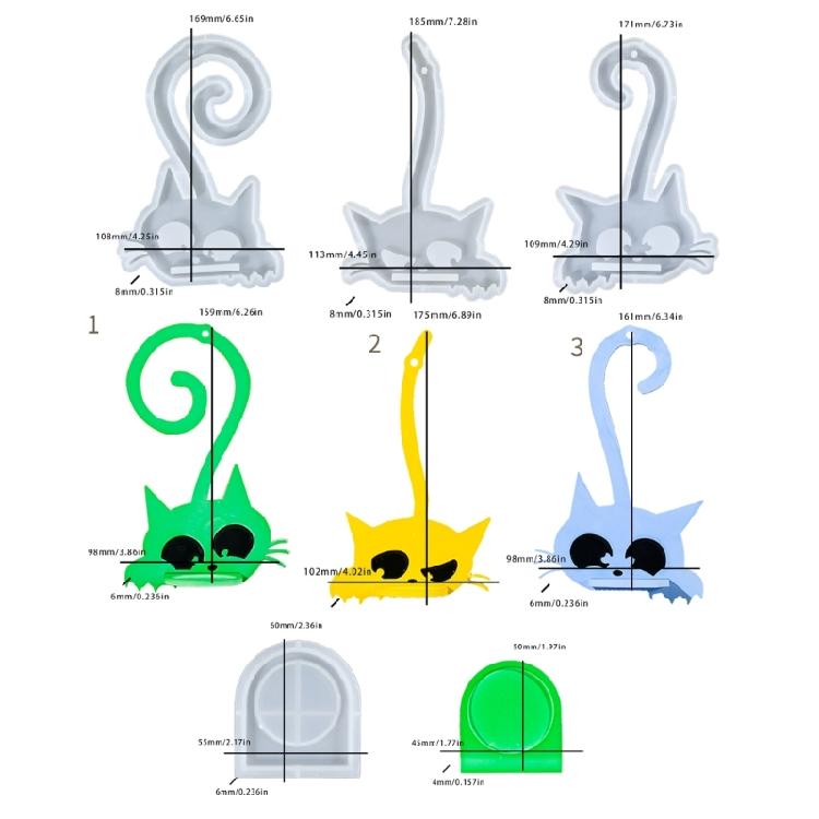 Resin Mould for Crafting Cats Shaped Candle Holder Silicone Decorative Wall Art Decoration Mould DIY Crafting Supplies