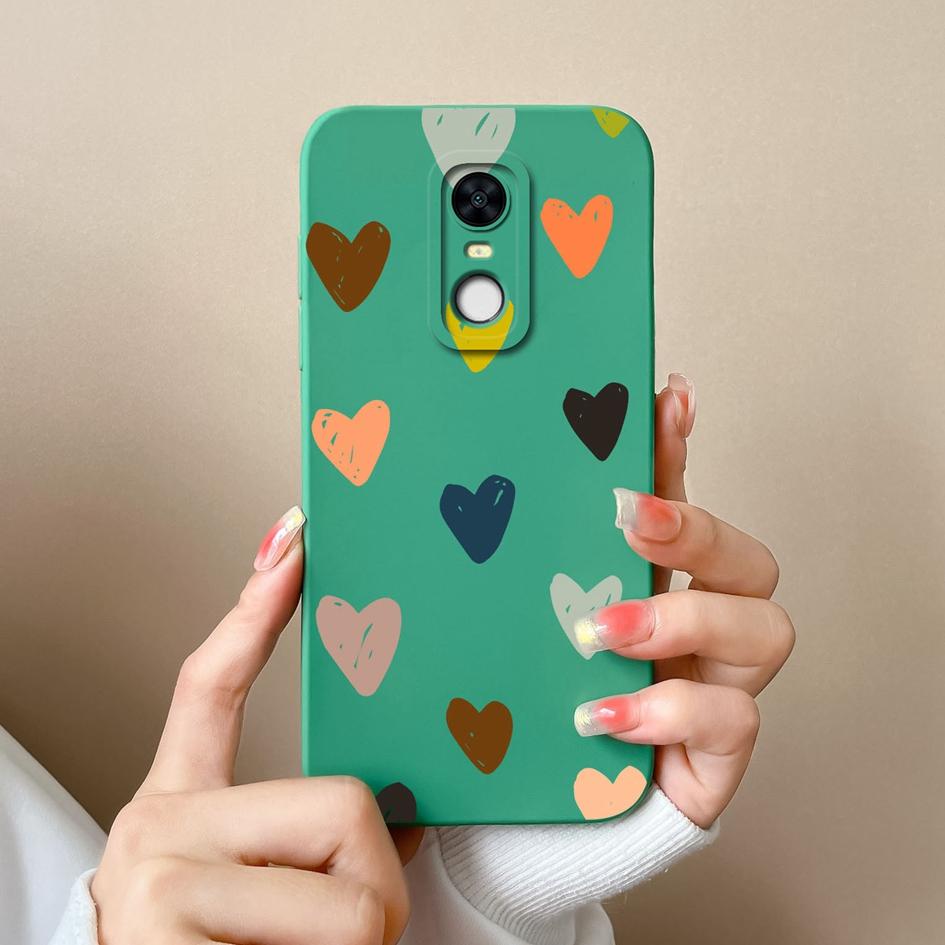 For Redmi Note 5 7 7S 8 9 9S 9T 10 10S 10T K80 Pro Max Plus Phone Cases Fashion Love Heart Pattern Liquid Silicone Protective Covers For Redmi Housing
