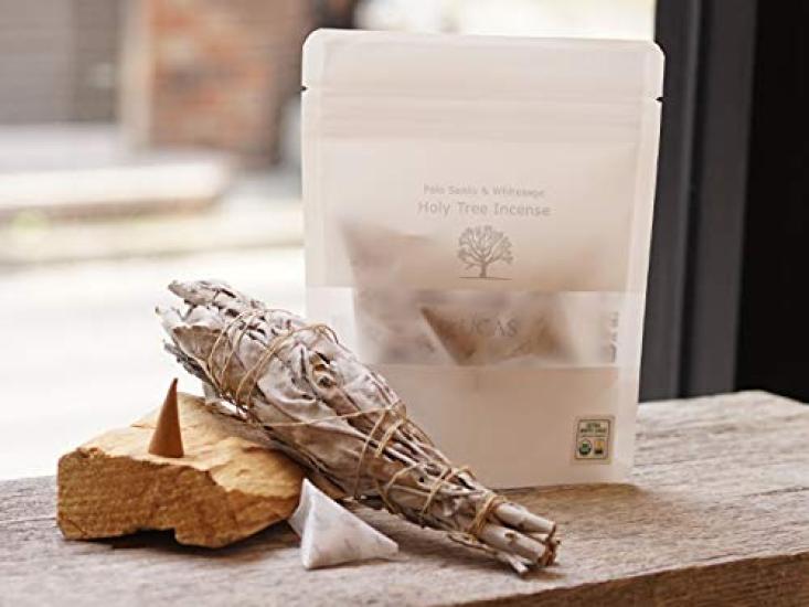 LUCAS White Sage Purifying Incense Santo White Sage (Palo & [Cone Type])