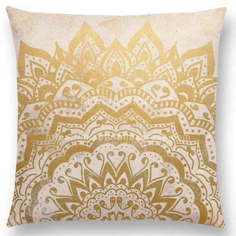 New Dreamy Rainbow Boho Beautiful Flower Gorgeous Floral Mandalas Fantasy Moon Stars Prints Cushion Cover Throw Pillow Case