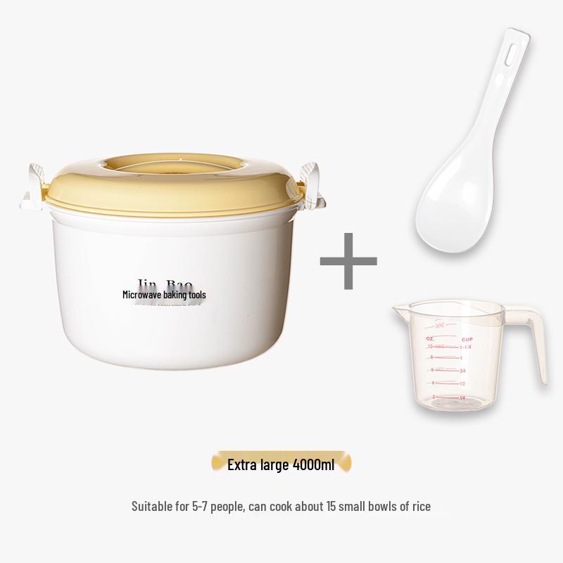 Microwave Rice Cooker and Steamer Lunch Box Set with Noodle Bowl and Utensils