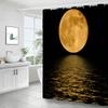 Star Galaxy Planet Shower Curtain Night Starry Sky Universe Space Moon Print Polyester Bathroom Curtain Home Bathtub Decoration