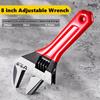 1 Pcs 6/8” Short Handle Adjustable Wrench Oversized Open Bathroom Wrench Mini Small Board Large-diameter Adjustable Short Handle