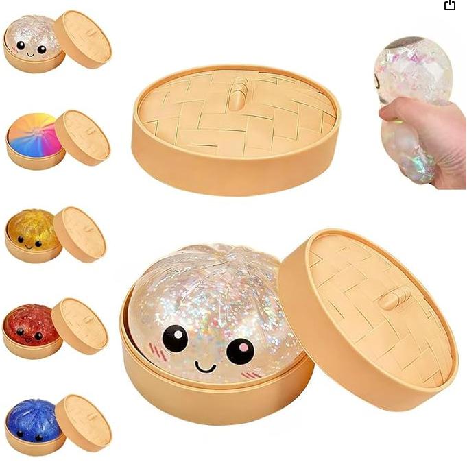 

Dumpling Squishies carries a soft and non stick hand squeezing rebound toy with you