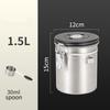 Stainless Steel Coffee Canister Coffee Bean Storage Airtight Containers with Date with Spoon Vent Valve Kitchen Food Storage Jar
