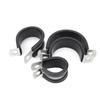 5pcs 304 Stainless Steel Rubber Lined P Clips R-type Pipe Clamp Cable Mounting Hose Pipe Clamp Hose Clamp Fixed Pipe Bracket