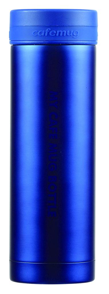 Pearl Metal My Cafe Mug 300ml Slim Water Insulated for Cold and Hot Matte Blue HB-5193, Bottle, Drinks,