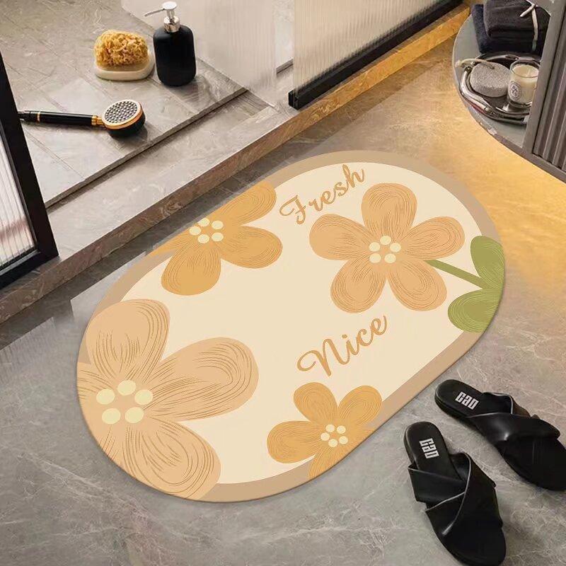 Bathroom floor mat, diatom mud, non-slip absorbent cushion, toilet, kitchen foot cushion, toilet door toilet carpet