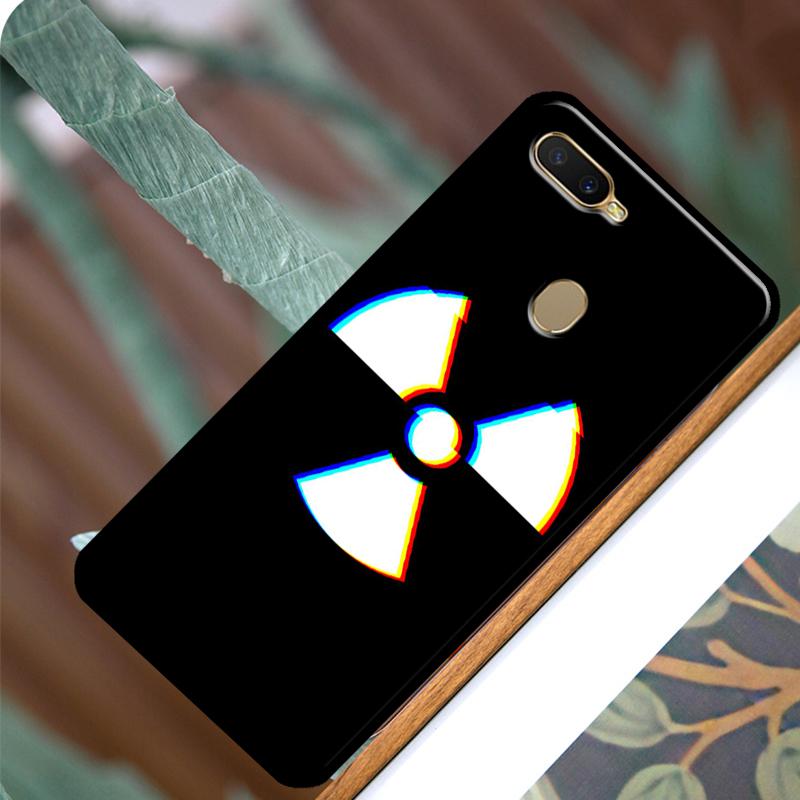 Funda con Señal de Advertencia de Radiación Nuclear Para OPPO A52 A72 A54 A74 A94 A1K A15 A83 A91 A5 A9 A31 A53 A53S A3S A5S