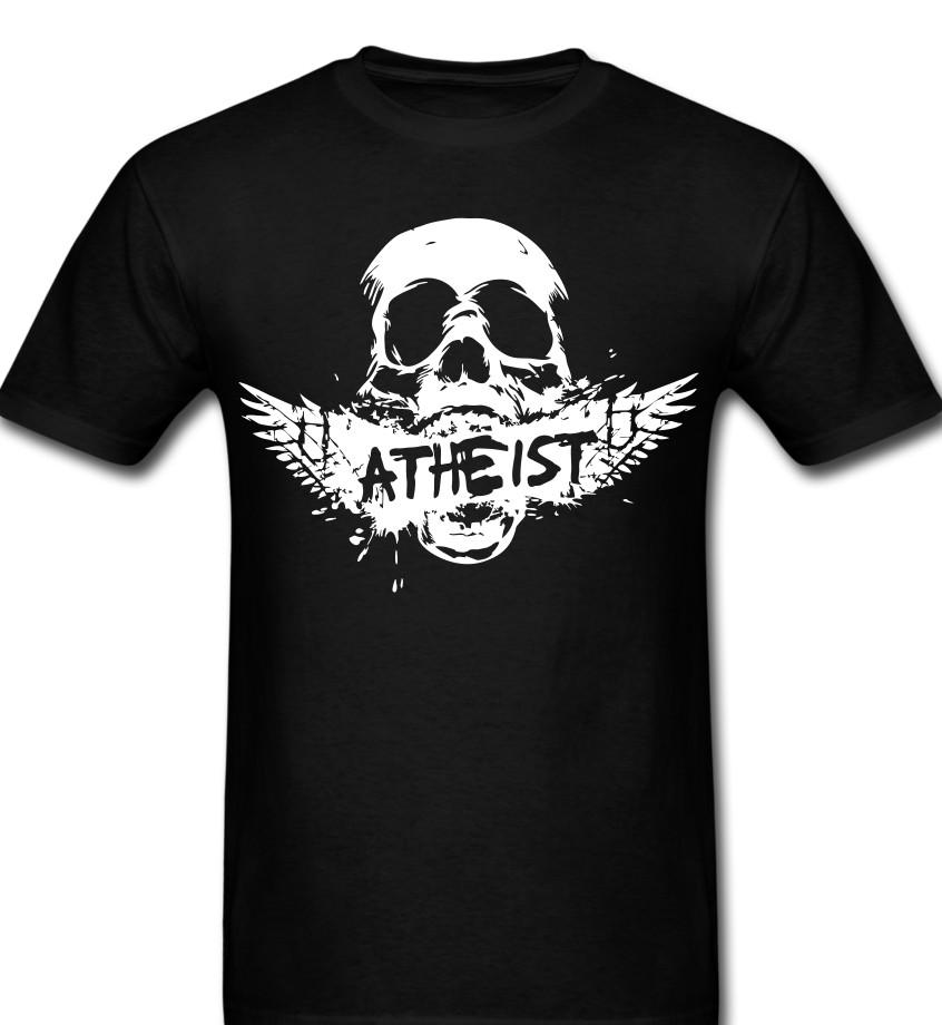 No Gods No Masters Atheist t-shirt Tee Anarchy anarchist skull anti religion XL