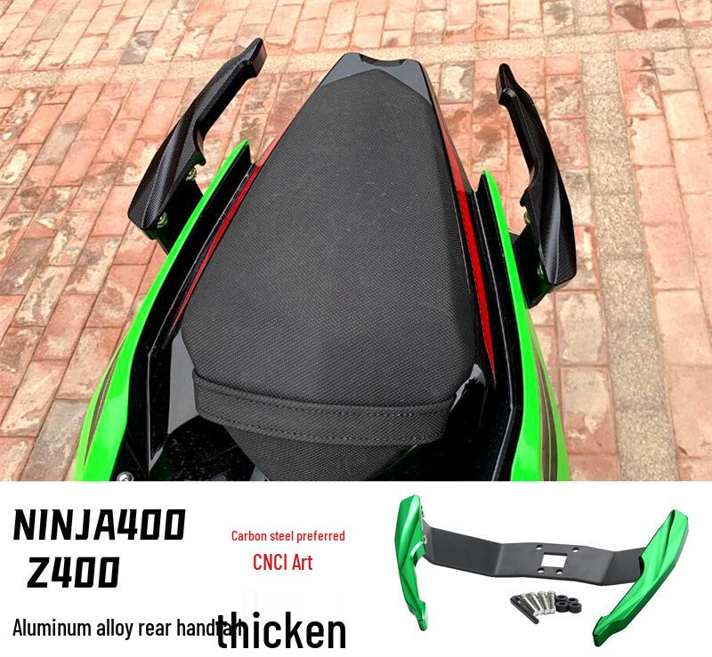 

Kawasaki Ninja Z400 18-23 Rear Passenger Grab Handle & Luggage Rack Green (Rear handle thickened in stock)