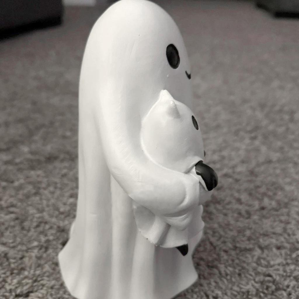 Halloween Geist Haustier Ornament Harz Deko für Zuhause Party Feiertag Gruselige Figur Lustige Armaturenbrett Deko Autoinnenraumzubehör