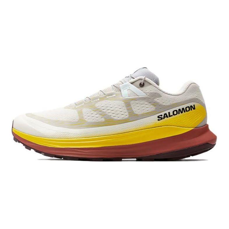 SALOMON Ultra Glide 2 Scarpe da Trail Running Uomo alla Moda Comode Versatili Tessuto Antiscivolo Durevoli Taglio Basso Gomma Sneaker Beige Rosso 472122