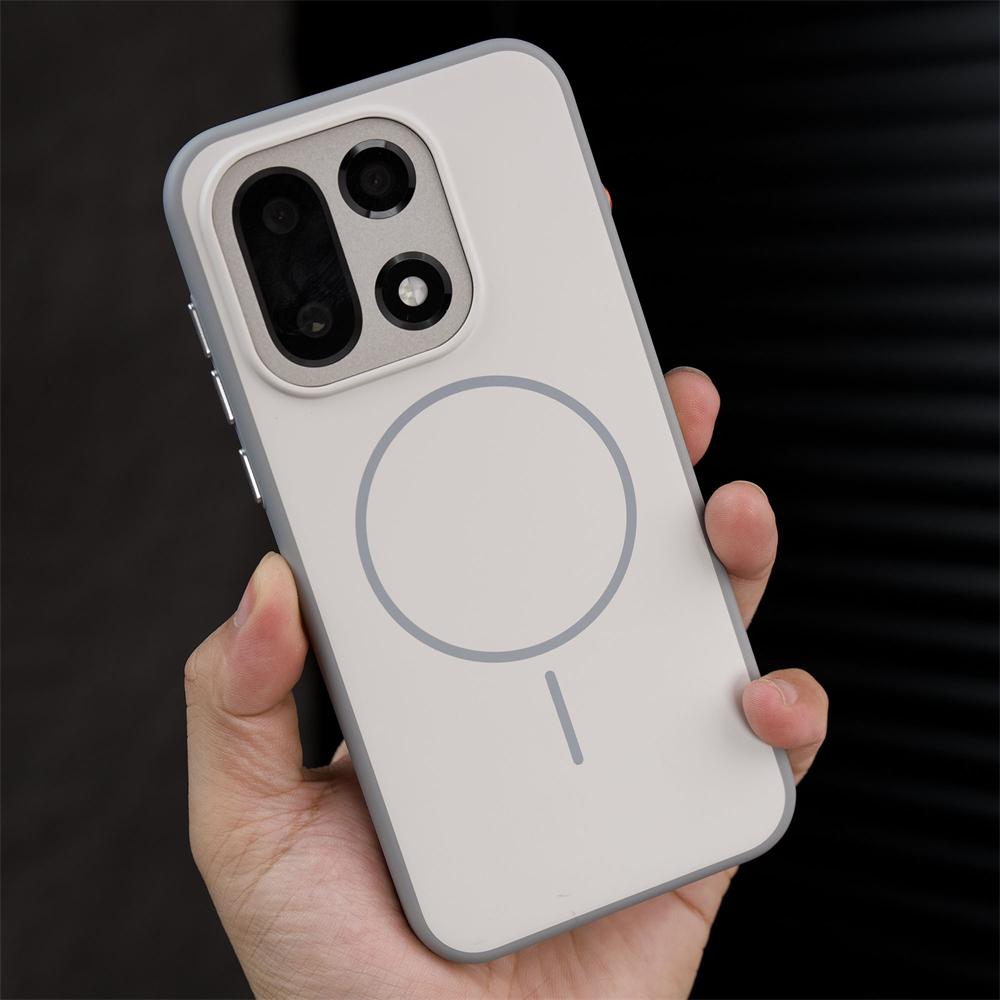 Luxury Matte Simple Magnetic Slim Silicone Soft Edge Case For OnePlus 15 1+15 Anti-fingerprint Wireless Charge Shockproof Cover