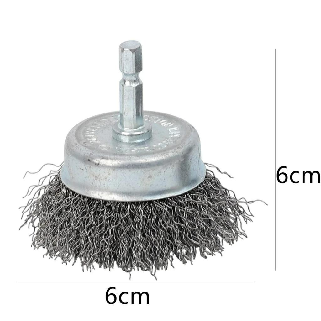 3 Styles Steel Wire Brush Disc Polishing Wheel Hex Shank Brushes Rotary Metal Polishing Cleaning Rust Corrosion Accessories