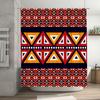 Colorful Geometric Pattern Shower Curtain Modern Design for Bathroom Decor