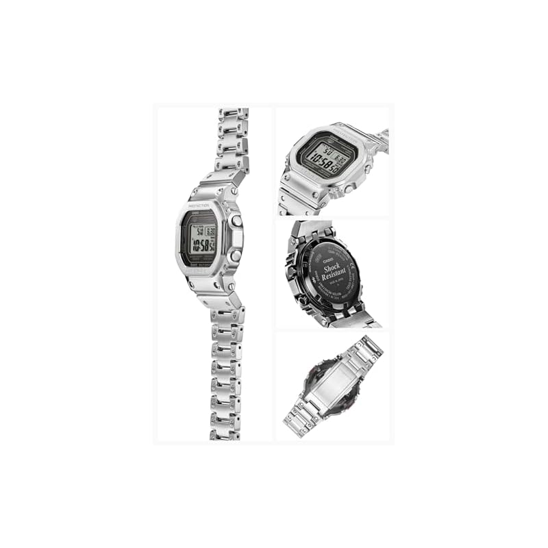 [Casio] G-Shock Watch [Domestic Genuine Product] Bluetooth Equipped Full Metal Radio Solar GMW-B5000D-1JF Men's Silver