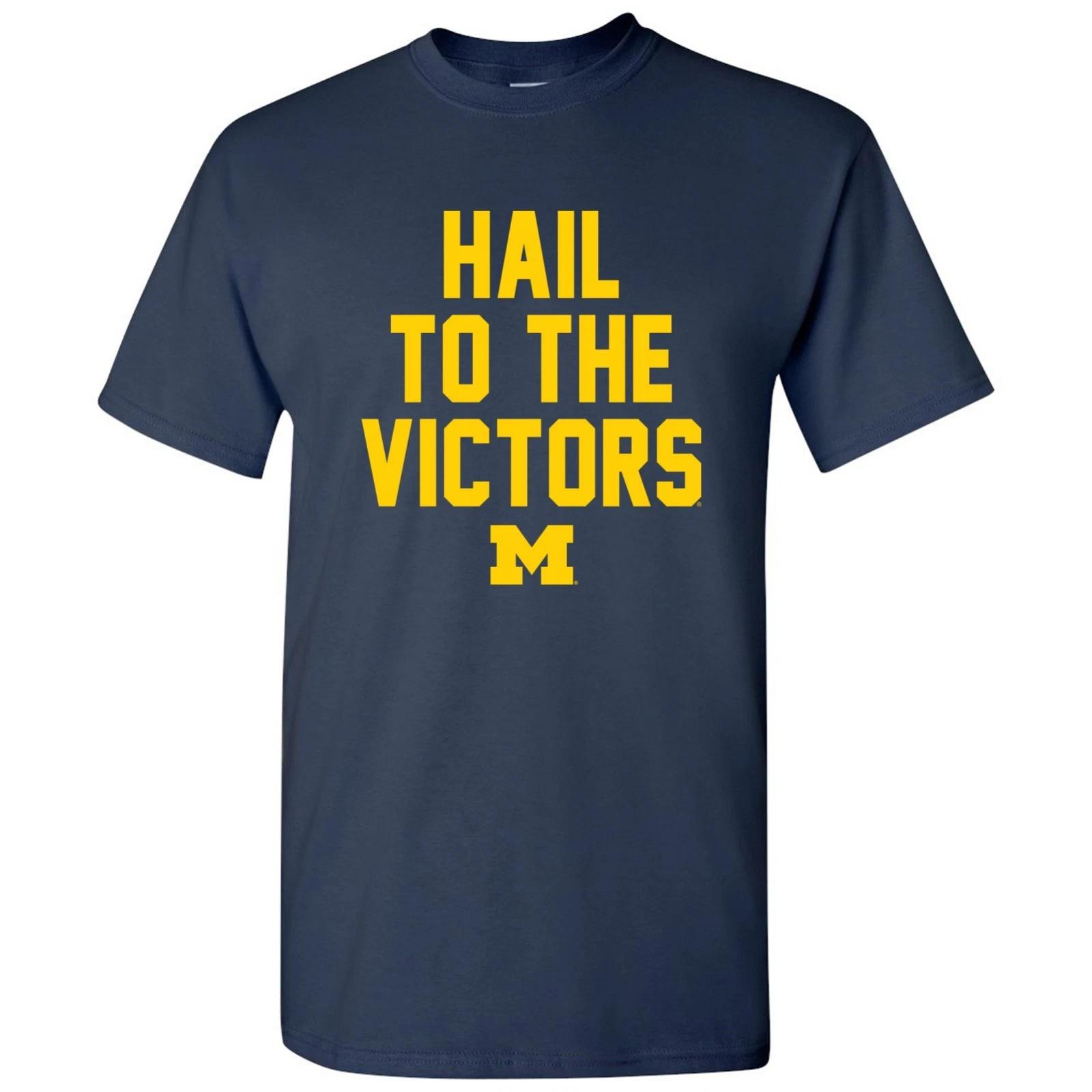 University of Michigan Wolverines Fight Song Sport Unisex T-Shirt - Navy M