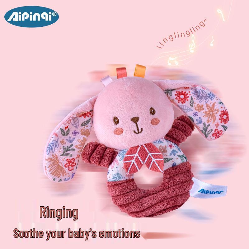 Aipinqi Pink Hand-Crank Newborn Plush Doll Rattle (0-1 Year)