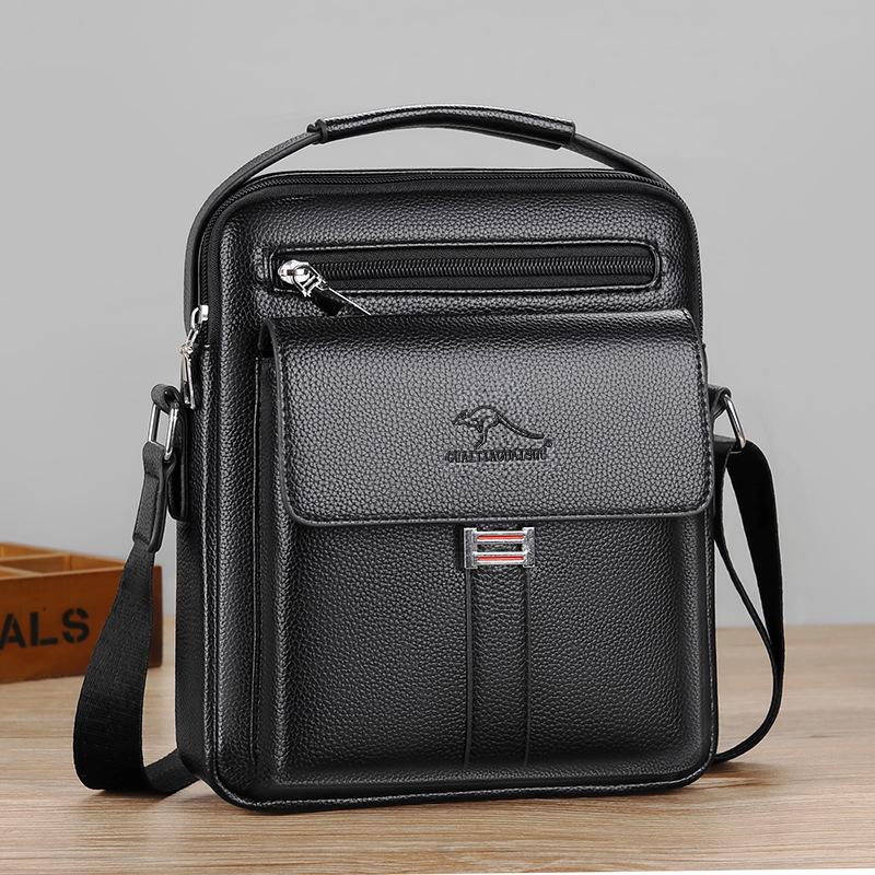 Men's Multi-Functional Crossbody Handbag - Double-Layer, Large Capacity, Fashionable Design