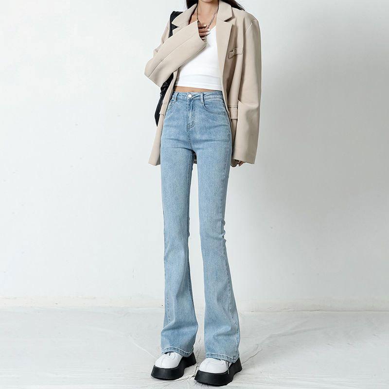 High Waist Slim Fit Denim Jeans For Women With Stretch Cotton Fabric Spring 2023 Style