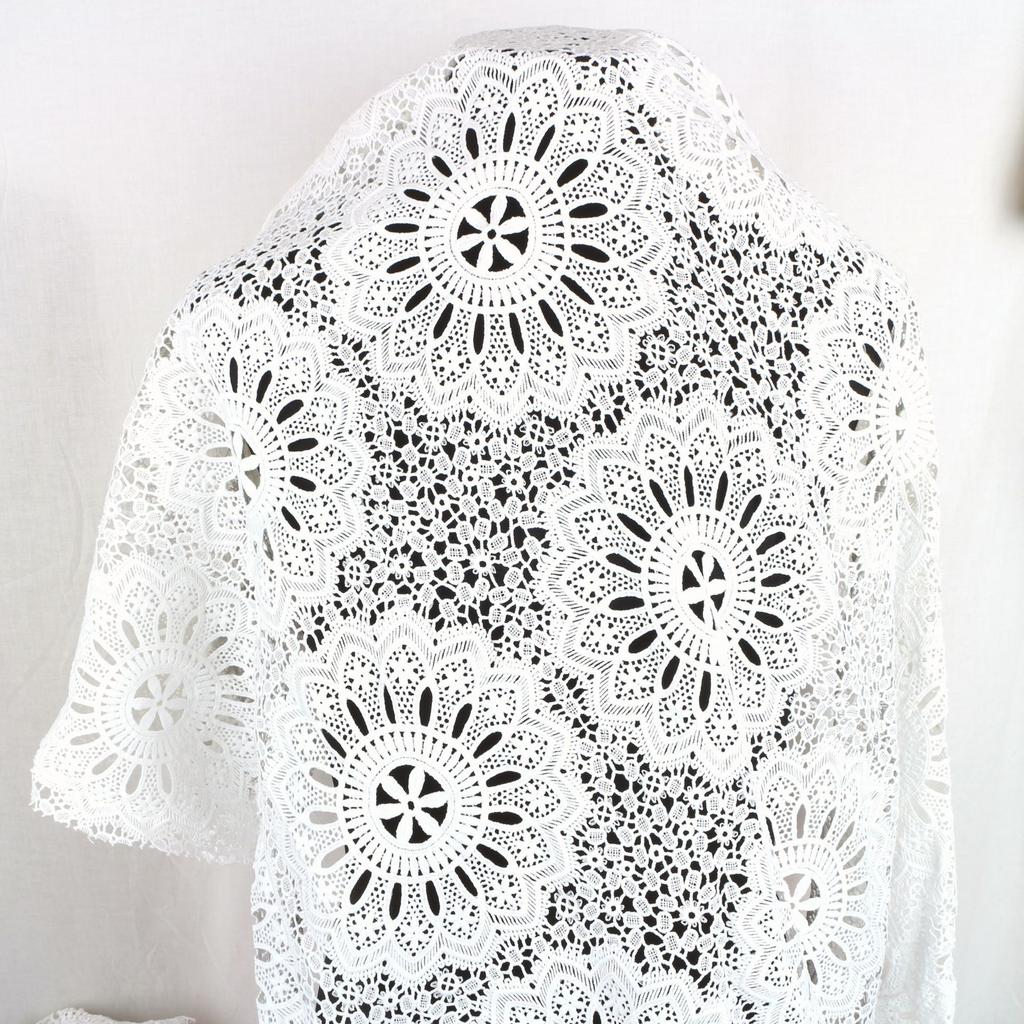 Milk Silk Water-Soluble Lace Embroidery Fabric Full Lace Women'S Clothing Dress Wedding Dress Fabric
