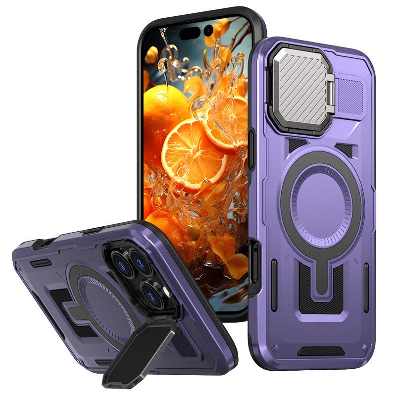 

Magnetic Lens Holder Case for iPhone Pro Max Series (Compatible Models: 11, 12, 13, 14, 15, 16, 17) iPhone 17 Pro Max