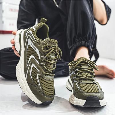 Fashion Men Casual Sports Shoes Lace Up Breathable Tennis Shoes Mixed Colors Vintage Soft Outdoor Running Sneakers Shoes For Male 39-44